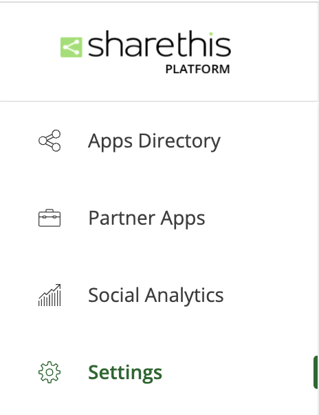 ShareThis Settings ShareThis Settings